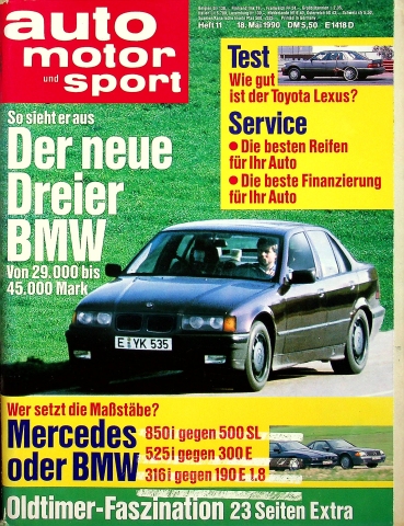 Deckblatt Auto Motor und Sport (11/1990)